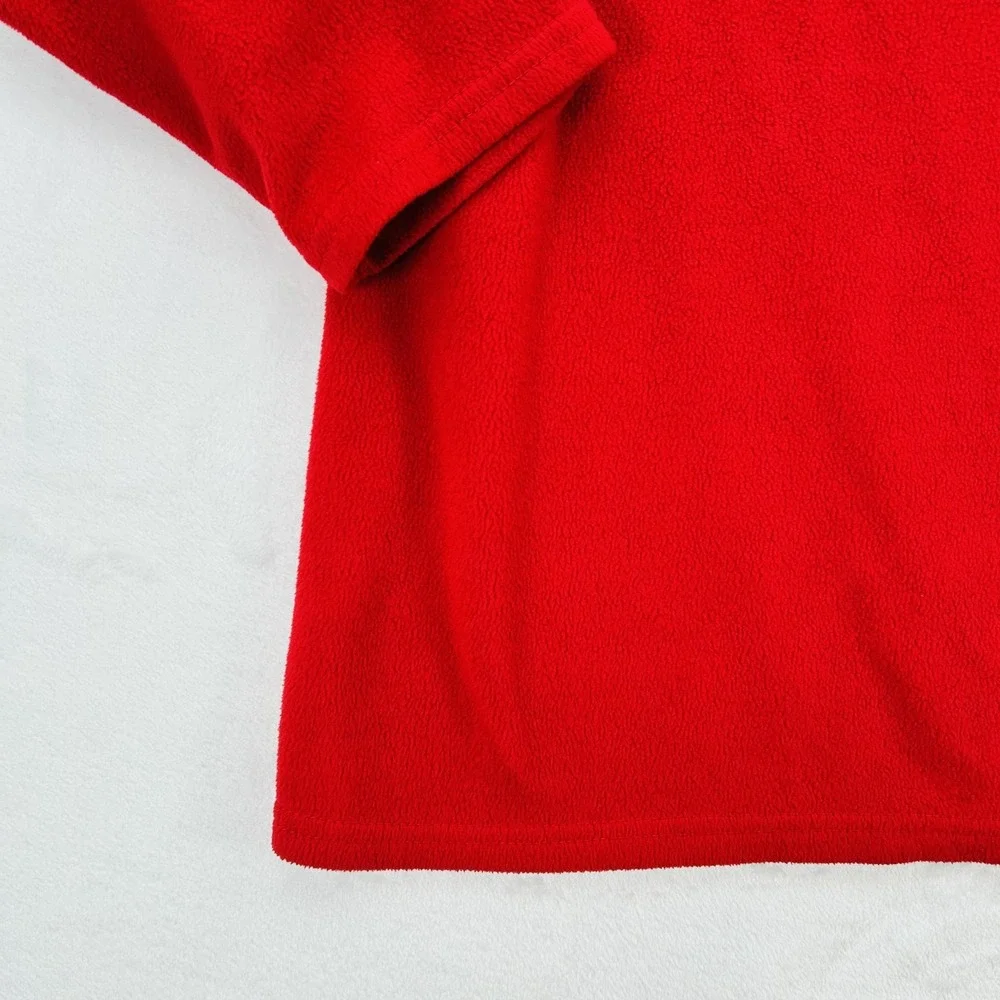 IZOD Pullover Sweater Mens XL Red Fleece Long Sleeve Crewneck Classic Warm Top
